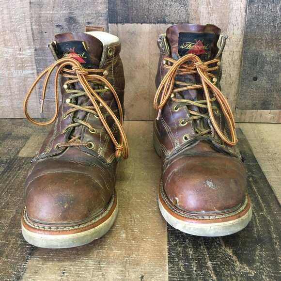 Thorogood 804-4374 Steel Round Toe Work Boots Mens 8 D - Picture 10 of 12